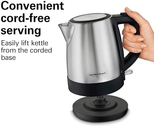 Hamilton Beach Commercial HKE110 1 Liter Hot Water Tea Kettle, Hospitality Rated, Stainless Steel - Image 3