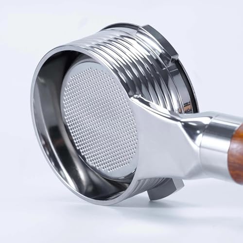 54mm Detachable Bottomless Portafilter，Compatible For Breville，8 Model Rosewood Handle Stainless Steel Espresso Barista Accessory(54mm-3E-BL) - Image 4