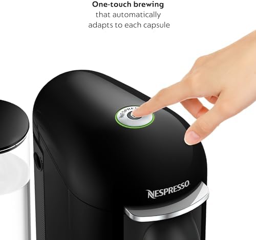 Nespresso Vertuo Plus Deluxe Coffee and Espresso Maker by Breville, Piano Black with Aeroccino Milk Frother - Image 2