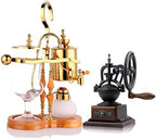 JITEM Cafetera Belgium Luxury Royal Family Balance Syphon Coffee Maker Siphon Brewer Elegant Design Retro Style with U Handle Glass Siphon Pot for Coffee or Tea by Unknown