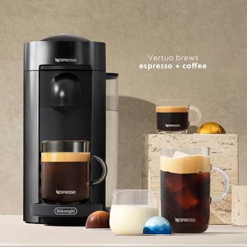 Nespresso VertuoPlus Coffee and Espresso Machine by De'Longhi with Milk Frother, Ink Black - Image 6