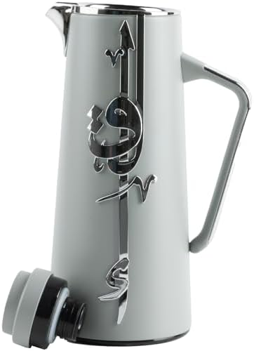 Insulated Carafe Flask 1L – For Coffee, Tea & Hot Beverages, Double Wall Stainless Steel Build, Spill Resistant Lid, Portable Serving Pitcher, Long Heat Hold, Gift Idea by Otantik (Grey & Silver) - Image 2