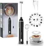 Milk Frother Handheld, 3-Speed USB Rechargeable Electric Coffee Milk Frother, Foam Maker for Latte Cappuccino, Double Whisk Drink Mixer for Frappe Hot Chocolate Cream & Bulletproof Coffee by Unknown