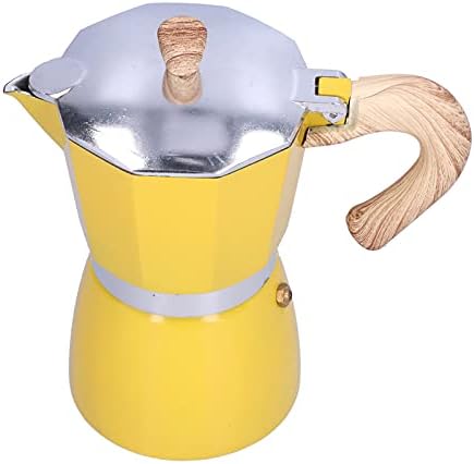 Gavigain Classic Italian Coffee Pot 6 Cup/10 Oz Stovetop Espresso Maker for Gas & Electric Stove Top for Greca Coffee Maker, Cafeteras or Latte Yellow - Image 7