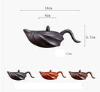 KYUSAR Japanese Cast Iron Teapot Chinese Teapot 110ML Teapot Purple Clay Tea Pots Modern Purple Sand Handmade Tetsubin Tea Pot (Color : A, Size : 110ML) - Image 2
