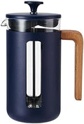 La Cafetière Pisa Cafetière, 8-Cup/1L, Heat-Resistant Borosilicate Glass and Stainless Steel with Easy-Grip Plunger, Large French Press Coffee Maker for Loose Tea and Ground Coffee, Navy by La+Cafeti%C3%A8re