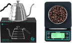 Coffee Gator Gooseneck Kettle 34oz Stainless Steel for Pour Over and Coffee Scale 0.1 Precision with Timer by CoffeeGator