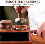 Kmise Natural Walnut Espresso Accessories Organizer Box Fits Espresso Distributor,Tamping Station Base,Tamper Holder-1.5L Coffee Grounds Box (51/54MM) - Image 4