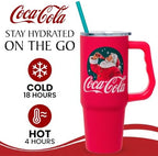 Silver Buffalo Coca-Cola Vintage Santa Stainless Steel Tumbler, 30oz - Image 2
