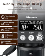 MOKKOM Conical Burr Coffee Grinder with Scale, 31 Settings for Espresso - Image 5