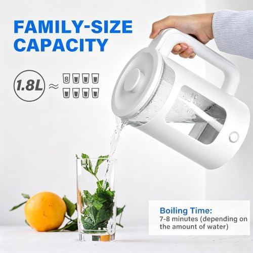 1.8L Electric Kettle for Tea and Coffee, White - Image 5