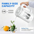 1.8L Electric Kettle for Tea and Coffee, White - Image 5