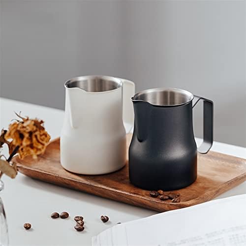 Gravy Boat Stainless Steel Frothing Coffee Cup Milk Pot Espresso Cups Latte Art Milk Frother Frothing Sauce Jug (Color : 350ML WH) - Image 3
