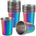 Mimorou 20 Pack 8 oz Stainless Steel Cups Metal Cup, Rainbow by Mimorou