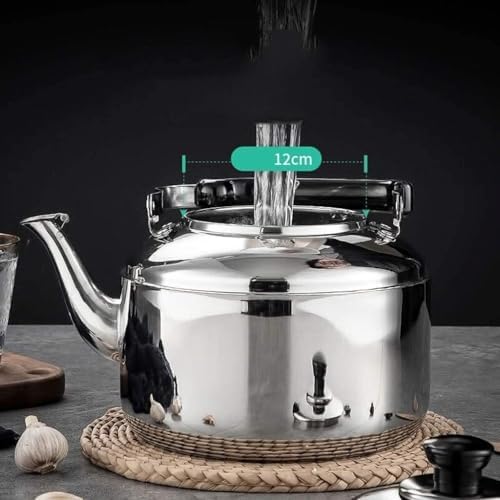 Teapot Kettle-Modern Gas Stainless Steel Whistling Tea Pot For Stovetop With Cool Grip Handle Quick Boil Kettle(5L) - Image 2