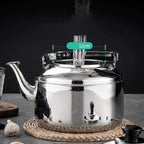 Teapot Kettle-Modern Gas Stainless Steel Whistling Tea Pot For Stovetop With Cool Grip Handle Quick Boil Kettle(5L) - Image 2