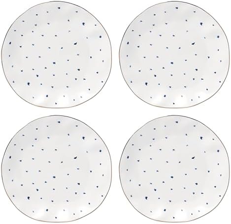 Lenox 895696 Blue Bay Dots 4-Piece Dinner Plate Set by Lenox