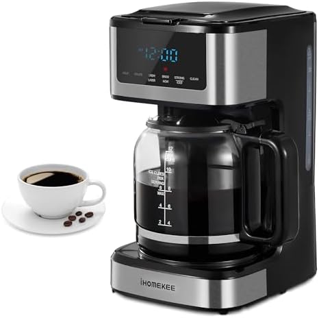 Ihomekee Coffee Maker, Programmable Drip Coffee Machine 12 Cup by Ihomekee
