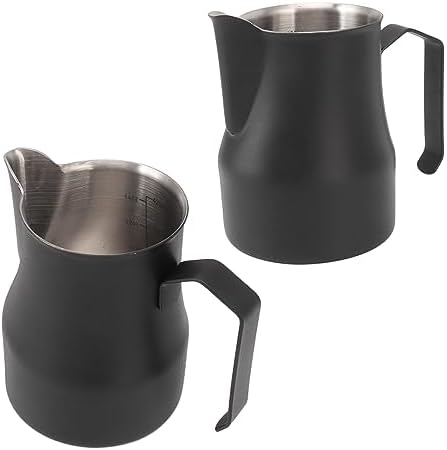 Metal Milk Frother Cup with Scale, 304 Stainless Steel Milk Frothing Pitcher, Latte Cup for Home Office Cafe Hotel (Matte Black 550ml) - Image 6