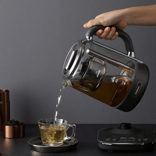 Joydeem Hot Tea Maker, Glass Electric Kettle with Auto Lift Tea Infuser and Temperature Control, 1.7L, JD-ZC6088G - Image 6