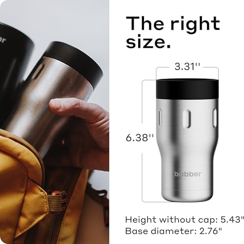 BOBBER - 12 OZ Vacuum Insulated Stainless Steel Portable Travel Coffee Mug With 100% Leakproof Locked Lid (Matte) - Image 6