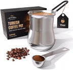 Matiks Turkish Coffee Maker, 15 Oz Induction Cezve - Turkish Coffee Pot by Matiks