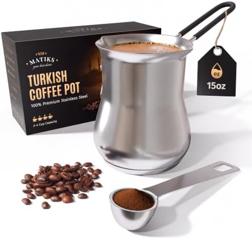Matiks Turkish Coffee Maker, 15 Oz Induction Cezve - Turkish Coffee Pot by Matiks