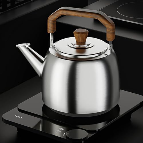 316 Stainless Steel Tea Kettle Whistling Teapot Stovetop Fast Boiling Whistling Tea Kettle For Stove Top(6l) One Color 5L - Image 5