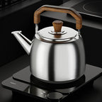 316 Stainless Steel Tea Kettle Whistling Teapot Stovetop Fast Boiling Whistling Tea Kettle For Stove Top(6l) One Color 5L - Image 5