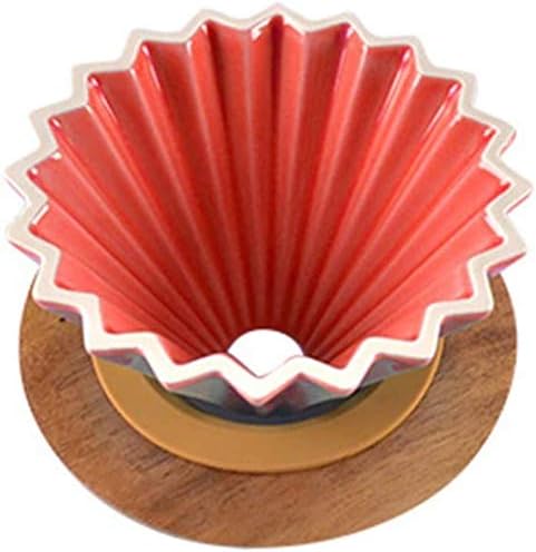 Pour Over Dripper, Espresso Coffee Filter Cup, Ceramic Pour Over Coffee Machine With Wooden Stand, Coffee Accessories, by Unknown