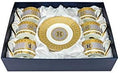 Imperial I12-620, Porcelain Tea Set for 6, 6 Teacups (8 Oz) and 6 saucers (6'' Dia), Mosaic Designed Bone China Tea Party Set, Wedding Gift by Unknown