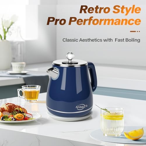1.8L Electric Kettle, Tea Kettle with Fast Boil 1350W,Navy Blue - Image 2