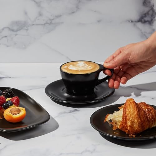 notNeutral LINO Porcelain Cup & Saucer (Black) (2, 6 oz) - Image 4