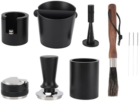 Coffee Knock Box with Silicone Tamper Mat for 53mm Portafilter by Aqur2020