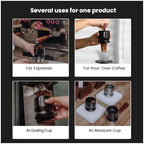 MHW-3BOMBER Dosing Shaker Espresso Dosing Funnel With Stirrer Aluminum Alloy Coffee Dosing Cup Fit 58mm Portafilter Barista Tool(2pcs 51-54mm Black) - Image 5