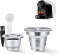 2 Pcs Reusable Stainless Steel Coffee Capsules Compatible with L'OR Barista LM8012 / 60, Refillable Coffee Pods Metal L'or Espresso Pods(Big & Small) by HAILASRE