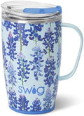 Swig Life 18oz Insulated Travel Mug with Handle & Lid, Bluebonnet by SwigLife