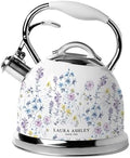 Laura Ashley Wild Meadow Whistling Tea Kettle Stovetop, Tea Pot for Stove by Unknown
