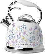 Laura Ashley Wild Meadow Whistling Tea Kettle Stovetop, Tea Pot for Stove by Unknown