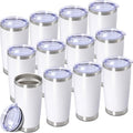 20oz Tumbler Insulated Tumblers Vacuum Coffee Mug with Lid White 12Pack by Unknown
