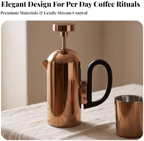 Easy to Clean Stainless Metal Carafe Figurine | Sleek Modern Decoration, Coffee Kettle Statue with D Shaped Handle, Polished, for Displaying, Silver, Kettle - Image 4