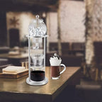 Cold Brew Coffee Maker, 600ml/20.3Oz Iced Coffee Maker Machine Slow Drip Tower, Stainless Steel Ice Dripper Coffee Maker Machine with Measuring Spoon, 6-8 Cups, for Home, Office, Cafes (Silver) - Image 2
