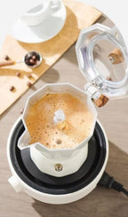 Stovetop Espresso Maker Moka Pot 4 Cup Italian Coffee Maker Color Black - Image 3