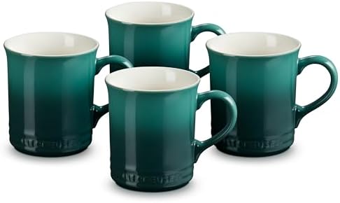 Le Creuset Stoneware Vancouver Mug, Set of 4, 14 oz. each, Artichaut by Unknown