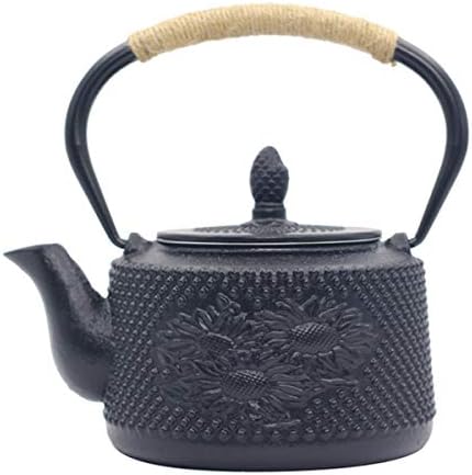 tetsubin Cast iron Tea Kettle workshop Healthy japanese flower pattern Teapot with Stainless Steel Infuser（30.4oz） by Unknown