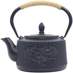 tetsubin Cast iron Tea Kettle workshop Healthy japanese flower pattern Teapot with Stainless Steel Infuser（30.4oz） by Unknown