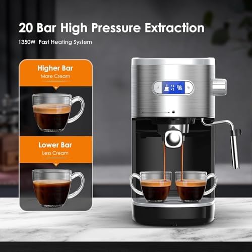 COWSAR 20-Bar Espresso Machine with Steam Wand & Milk Frother - Image 3
