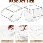 Yerliker 16 Pcs Clear Stackable Storage Bins with Lids for Pantry - Image 2