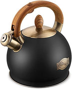 Whistling Tea Kettle Stovetop, 2.64 Quart Black Tea Pot by VICALINA