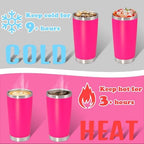 20 oz Tumbler Insulated Tumblers Stainless Steel Coffee Mug,Hot Pink 6PCS - Image 4